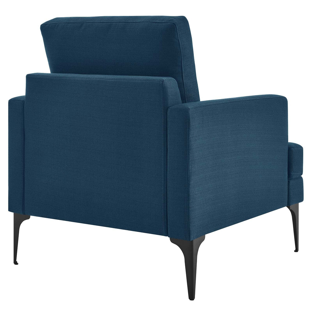 Moreva Upholstered Fabric Armchair Azure