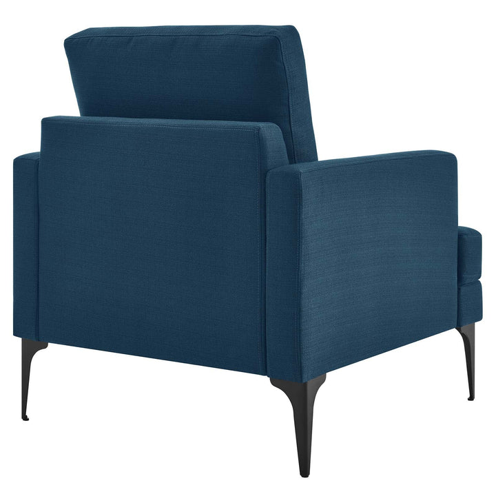 Moreva Upholstered Fabric Armchair Azure