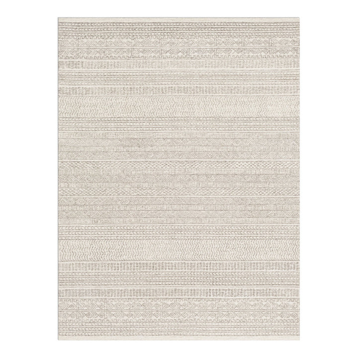 Lansing Geometric Hand-Tufted Wool Gray/Cream Area Rug Steelside™ Rug Size: Rectangle 12' x 18'