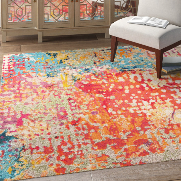 Felty Abstract Ivory/Multi Area Rug Langley Street® Rug Size: Rectangle 10' x 14'