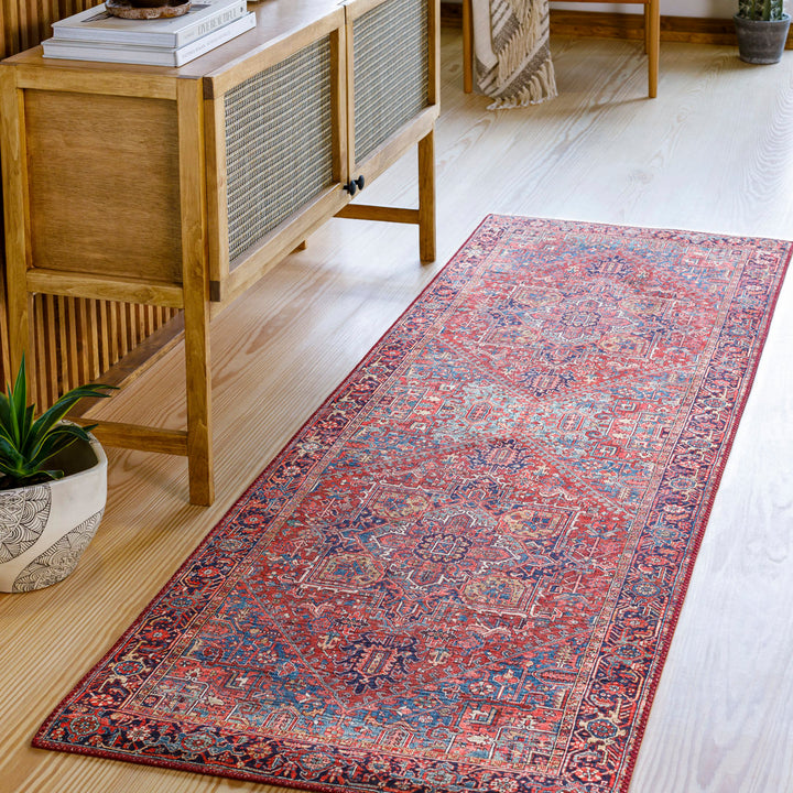 Fleckenstein Oriental Burgandy Area Rug Langley Street® Rug Size: Runner 2'6" x 7'6"