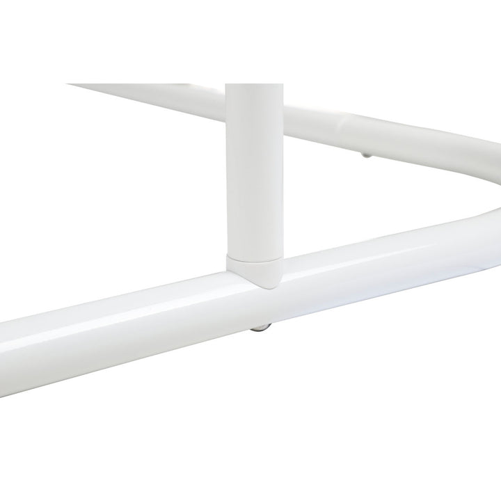 Rustproof 45.7" L D-Shaped Fixed Shower Curtain Rod & Hook Set Utopia Alley Finish: White