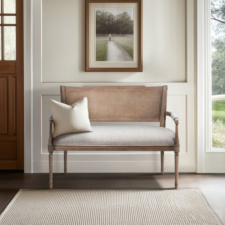 Willshire Rattan Shield-Back Settee Ophelia & Co.