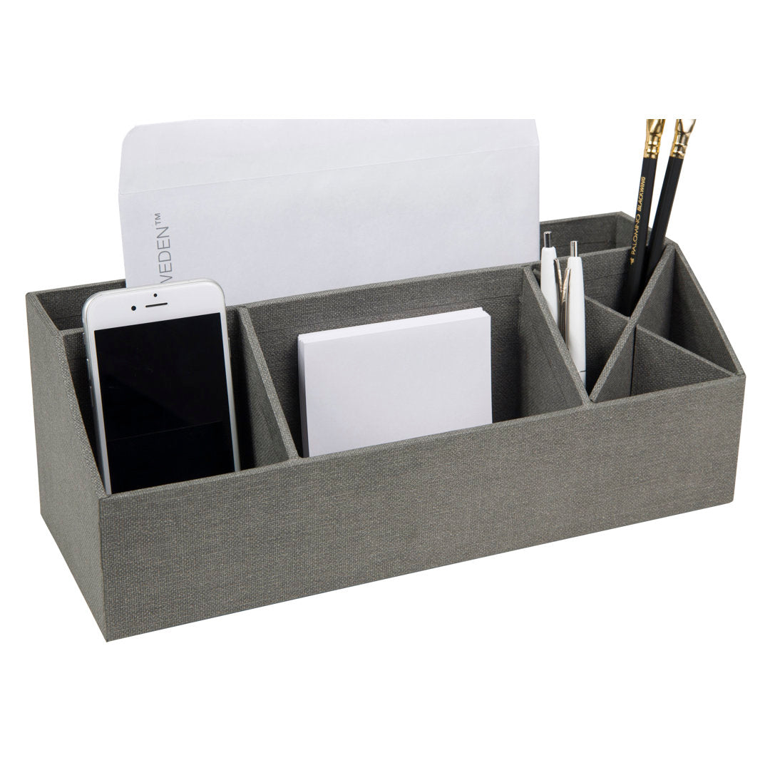 Elisa Desk Supplies Organizer Bigso Color: Canvas Grey