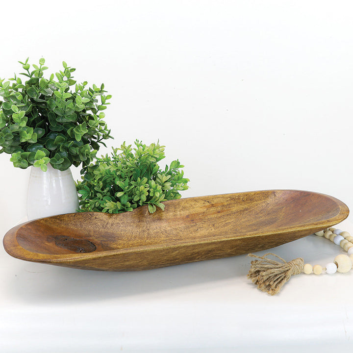 Marsden Wood Oval Decorative Bowl in Brown Loon Peak®