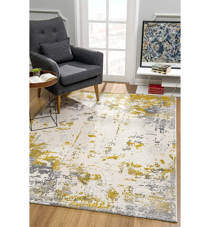 Tylor Abstract Gold Area Rug Williston Forge Rug Size: Runner 2' x 8'
