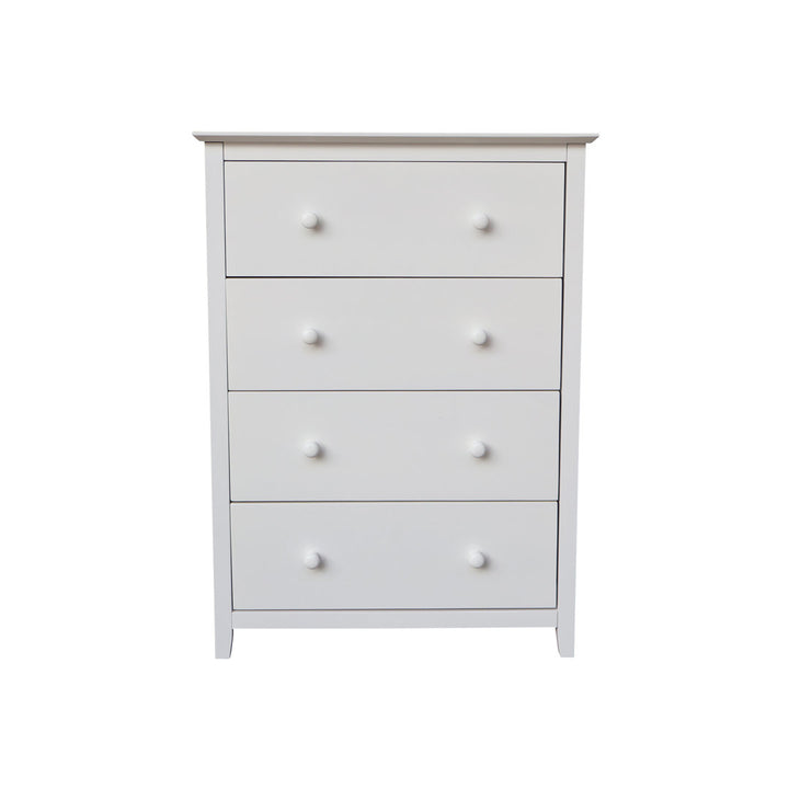 Dufrene Solid Wood 4 Drawer Dresser Highland Dunes Color: White