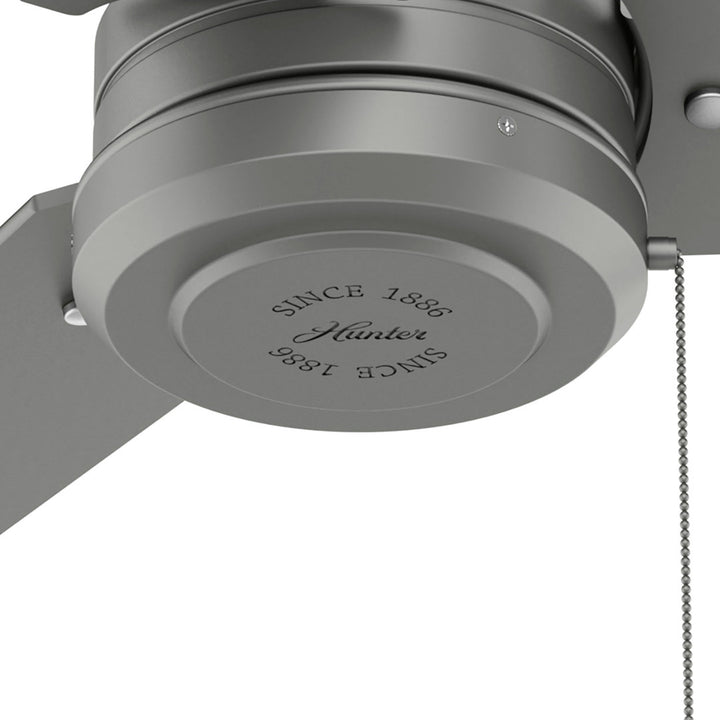 44" Cassius 3 - Blade Outdoor Standard Ceiling Fan with Pull Chain Hunter Fan Finish: Matte Silver