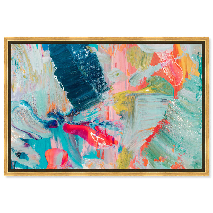 Abstract That Love Feeling - Graphic Art on Canvas Oliver Gal Prints Size: 10" H x 15" W Format: Gold Framed Canvas