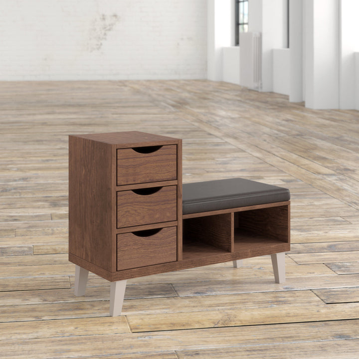 Jasmil Faux Leather Storage Bench Latitude Run®