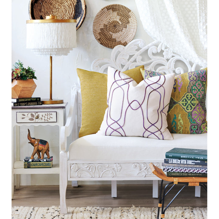 Tresco Linen Geometric Throw Pillow Cover & Insert Eastern Accents