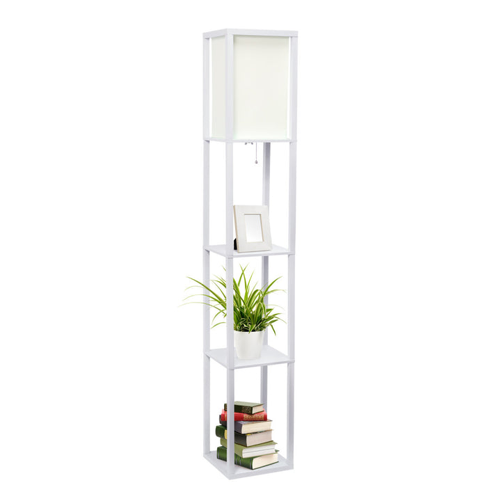 Abeyta 62.75" Column Floor Lamp Mercury Row® Teen Base Finish: White, Bulb Included: No