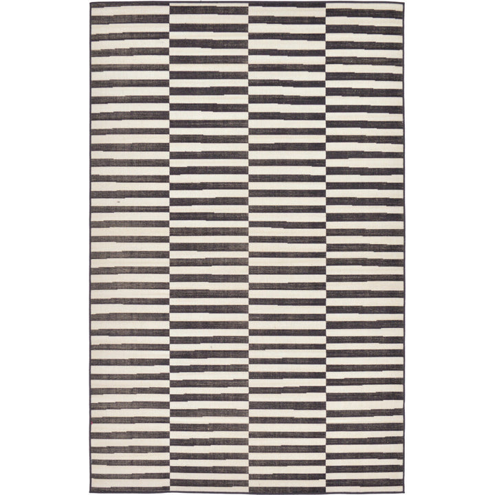 Arzilla Striped Ivory/Black Area Rug Wade Logan® Rug Size: Rectangle 5'1" x 8'