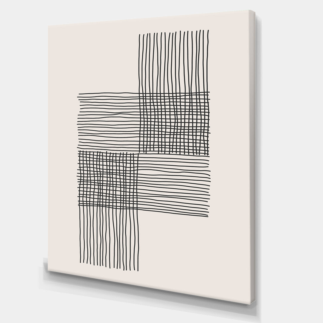Minimal Geometric Compostions of Elementary Forms XIX - Print on Canvas East Urban Home Size: 32'' H x 24'' W x 1'' D Format: Wrapped Canvas