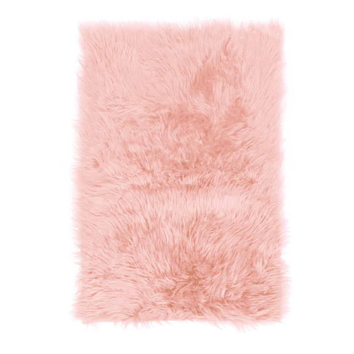 Diller Soft Pink Faux Sheepskin Fur Machine Washable Shag Fluffy Area Rug Willa Arlo™ Interiors Rug Size: Rectangle 2' x 3'