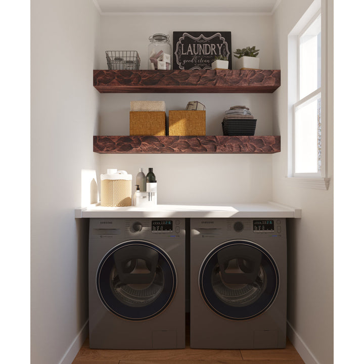 Rough Hewn Fireplace Shelf Mantel Dogberry Collections Depth: 6.25", Finish: Mahogany, Shelf Length: 36"