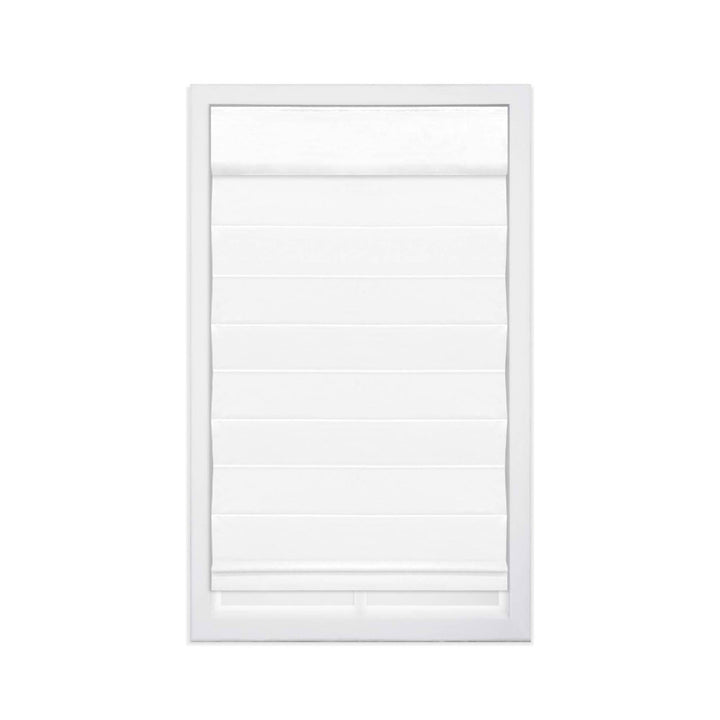 Cordless Blackout 100% Cotton Roman Shade with Cellular Shade Backing Symple Stuff Size: 29"W x 72"L Finish: White