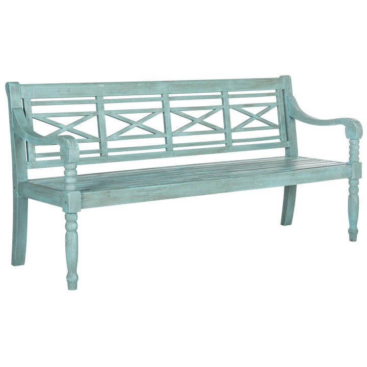 Paull Wooden Garden Bench Highland Dunes Color: Beach House Blue