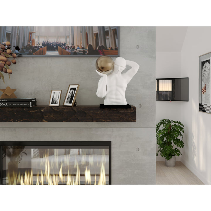 Rough Hewn Fireplace Shelf Mantel Dogberry Collections Depth: 6.25", Finish: Dark Chocolate, Shelf Length: 48"