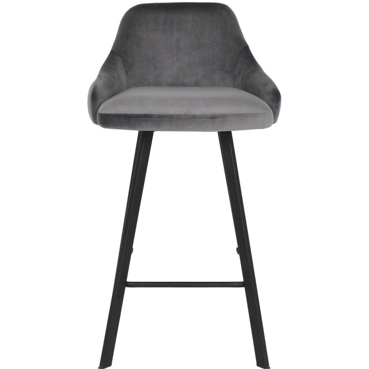 Mabton 25.5" Counter Stool (Set of 2) House of Hampton® Upholstery: Gray Velvet