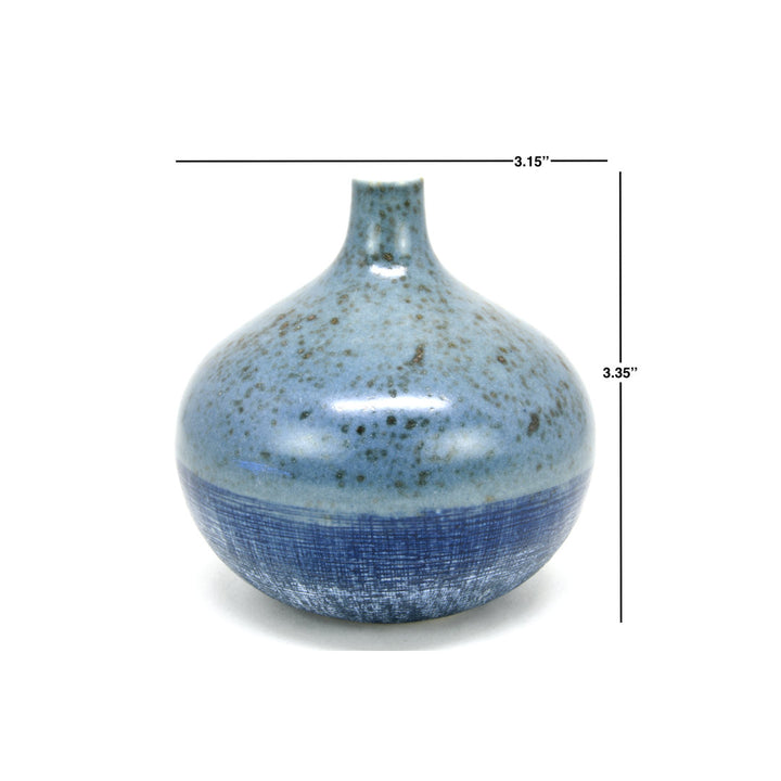 2 Piece Atherton Blue Porcelain Table Vase Set George Oliver