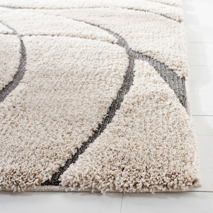 Ashal Abstract Cream/Gray Area Rug Wade Logan® Rug Size: Square 10'