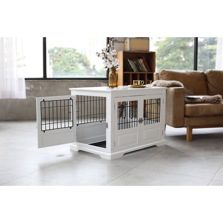 Farrish Fairview Triple Door Pet Crate Tucker Murphy Pet™ Color: White
