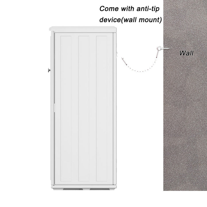 Storage Cabinet with Doors and Shelves, 60 Gallon Indoor & Outdoor Deck Box KINYING