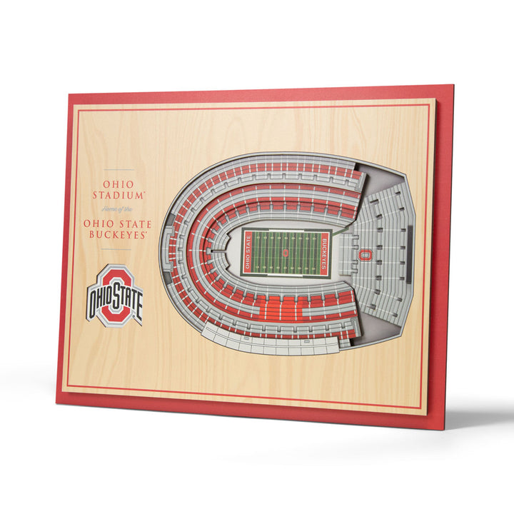 NCAA 5-Layer StadiumViews 3D Wall Art YouTheFan NCAA Team: The Ohio State University
