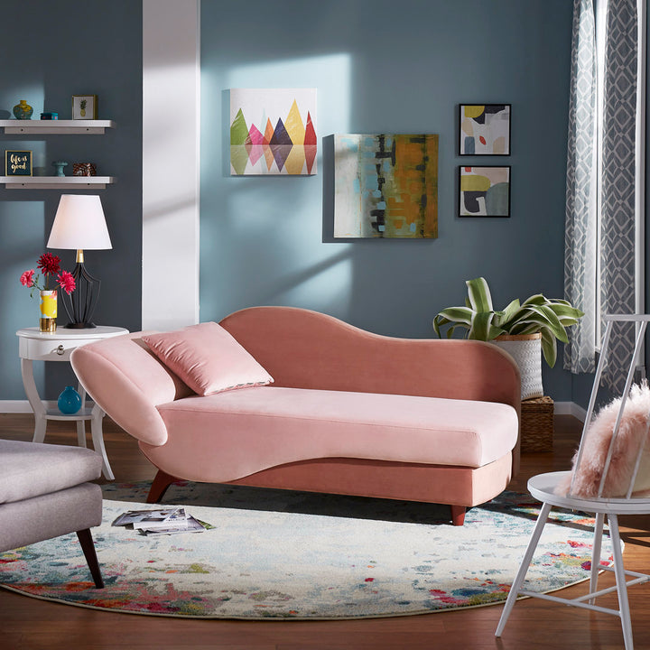 Gaven Armless Reclining Foam Chaise Lounge with Storage Mercury Row® Teen Upholstery Color: Dark Pink/Light Pink