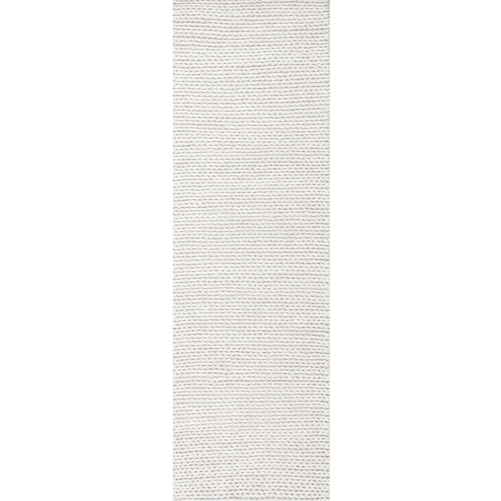 Dunanney Hand Braided Ivory Area Rug Dakota Fields Rug Size: Runner 2' 8" x 12'