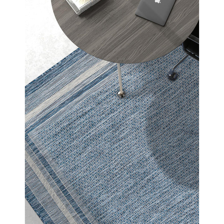 Swanee Blue Indoor / Outdoor Area Rug Arlmont & Co. Rug Size: Rectangle 3'3" x 5'3"