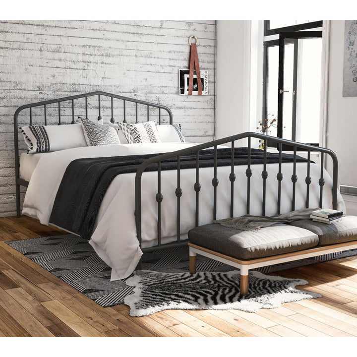 Bushwick Metal Platform Bed Novogratz Color: Black Size: King