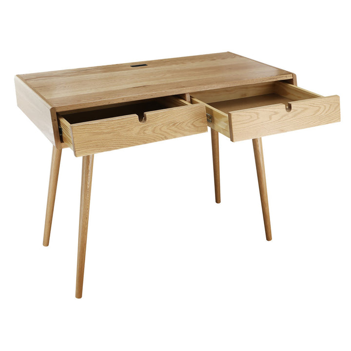 Evins Solid Wood Writing Desk Trule
