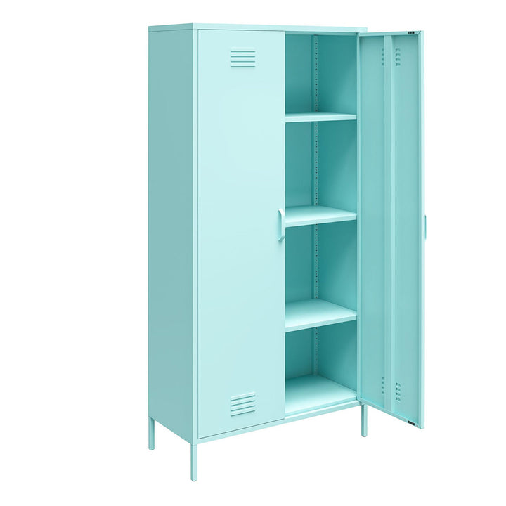 Cache 2 Door Tall Metal Locker Style Storage Cabinet Novogratz Finish: Mint