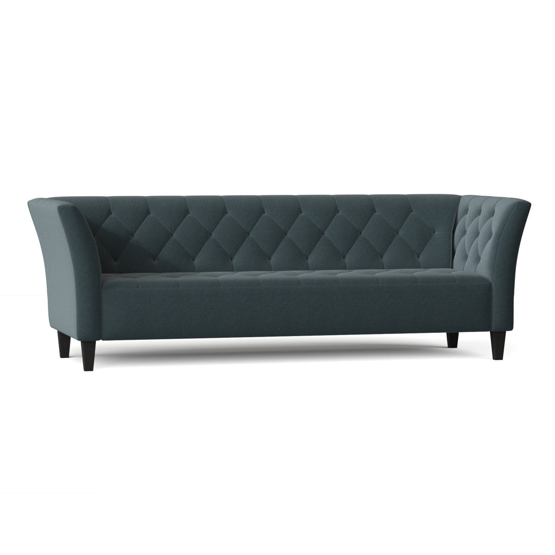 Carruth 91" Flared Arm Sofa Mercer41 Body Fabric: Gypsy Blue Goblin Performance Microfiber