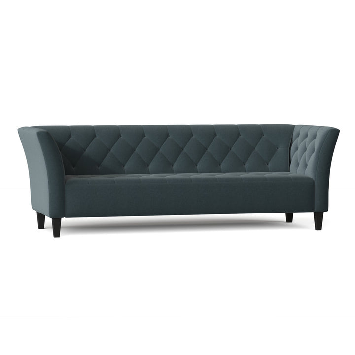 Carruth 91" Flared Arm Sofa Mercer41 Body Fabric: Gypsy Blue Goblin Performance Microfiber