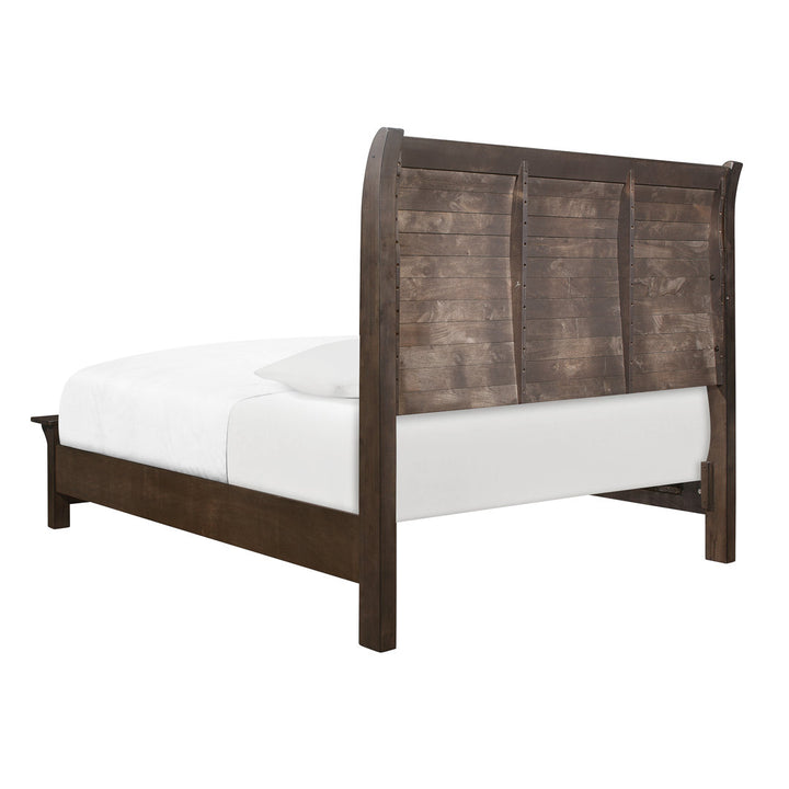 Geohagan Solid Wood Low Profile Standard Bed Loon Peak® Size: Queen