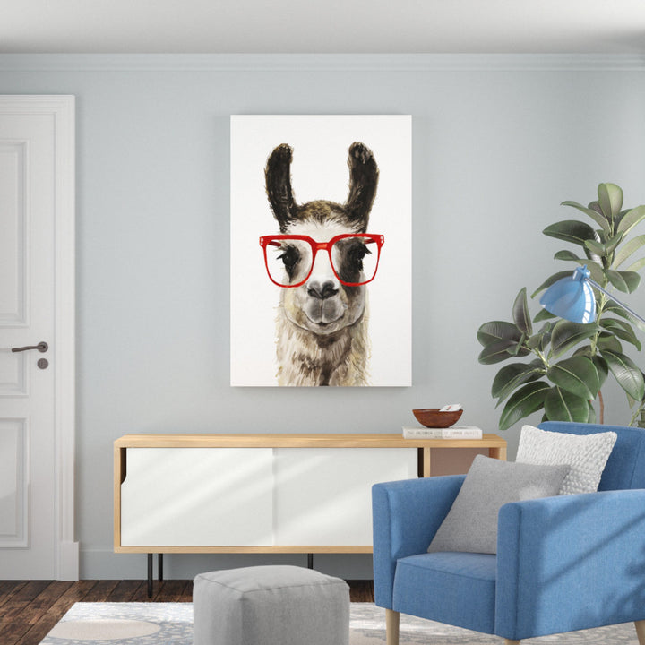 Hip Llama I Zipcode Design™ Size: 25.625" H x 37.625" W x 1" D Format: White Framed
