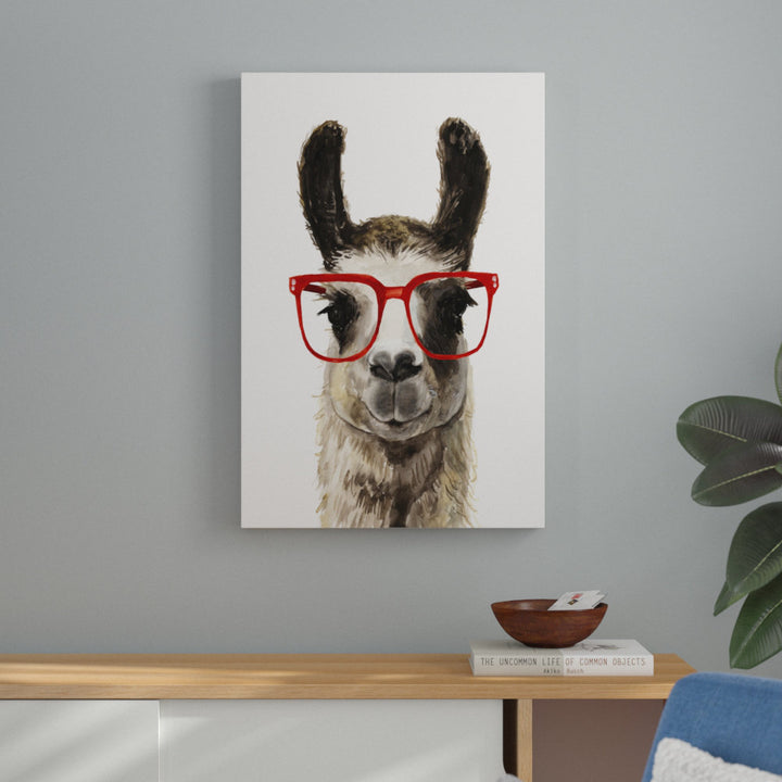 Hip Llama I Zipcode Design™ Size: 25.625" H x 37.625" W x 1" D Format: White Framed