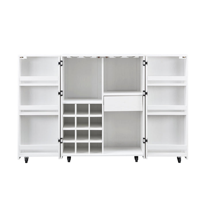 Yessine 31.5'' Bar Cabinet Ebern Designs Color: White