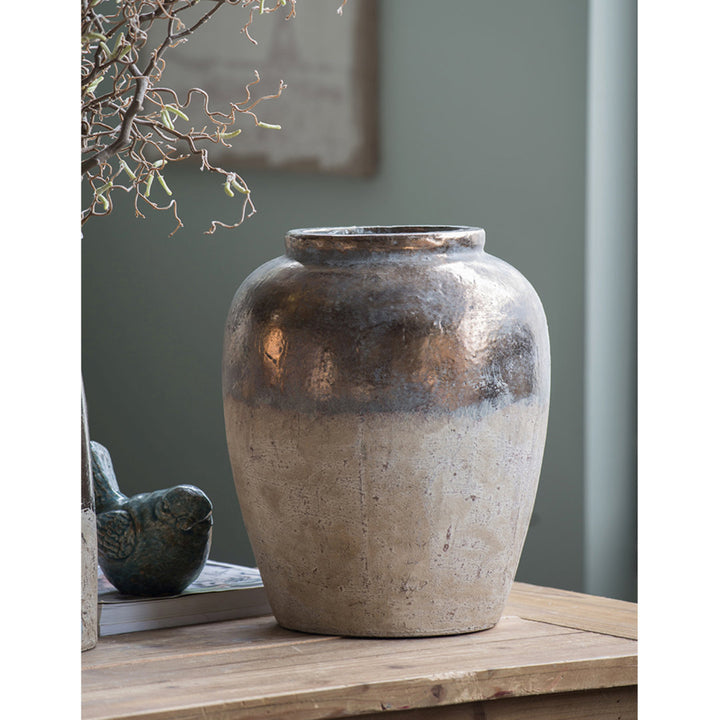 Libra Furlane Brown/Bronze 15.8" Ceramic Table Vase Joss & Main