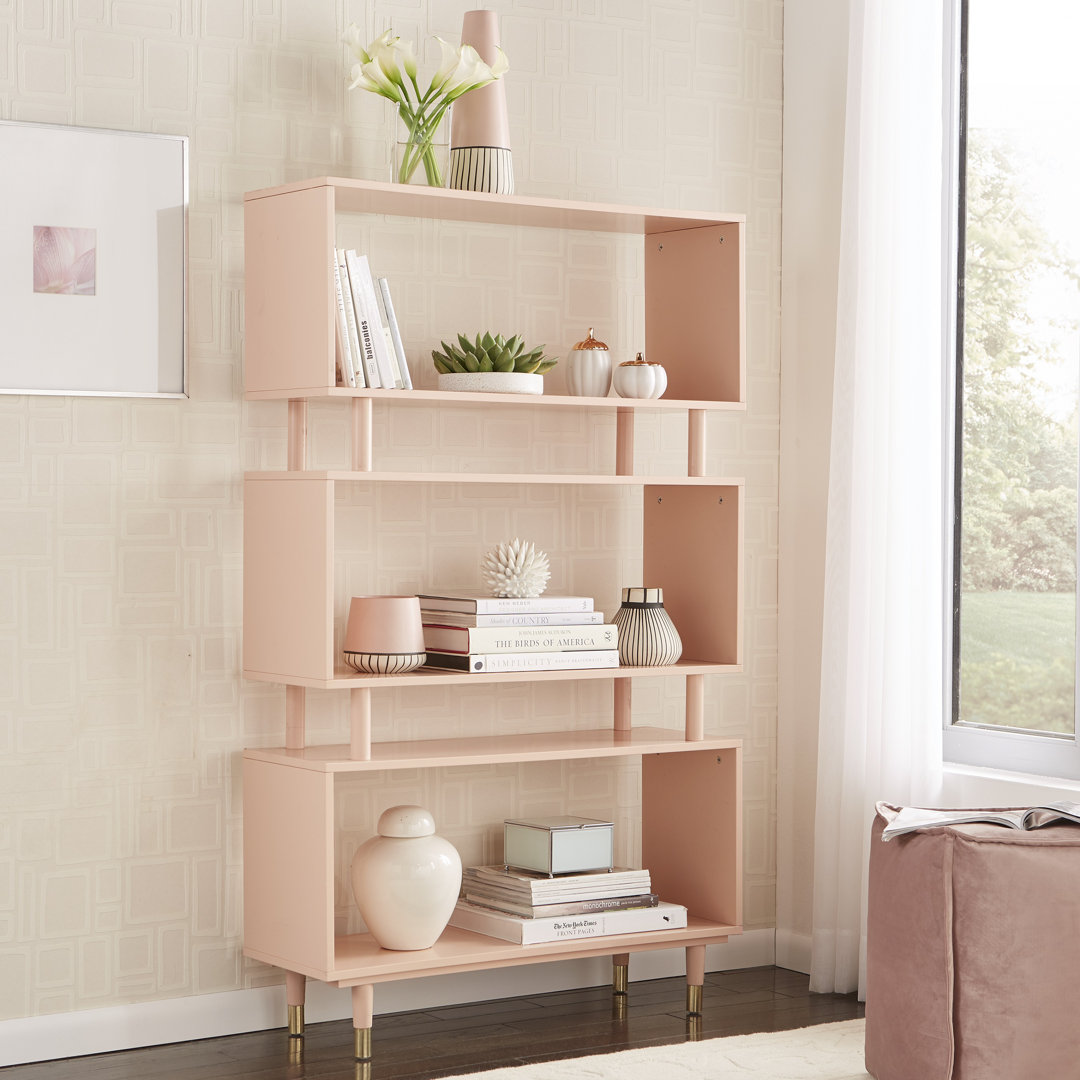 Camylle Standard Bookcase Everly Quinn Color: Blush Pink – Spacejoy