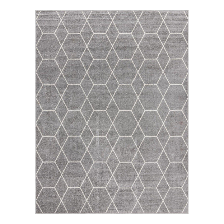 Debrodie Geometric Light Gray Area Rug George Oliver Rug Size: Rectangle 3'1" x 5'