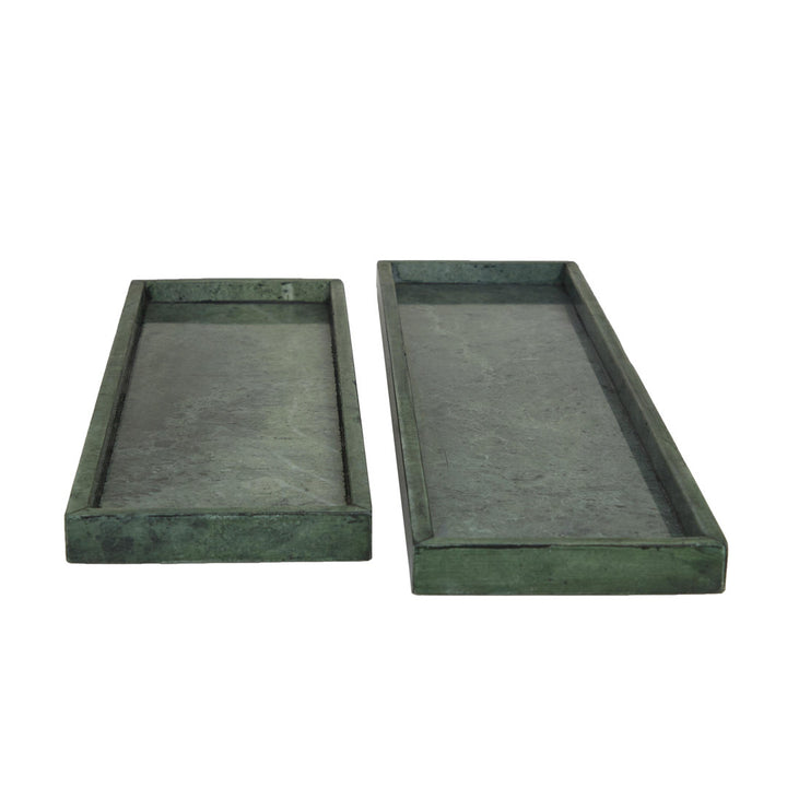 Alina 2 Piece Ottoman Tray Set Birch Lane™ Color: Green