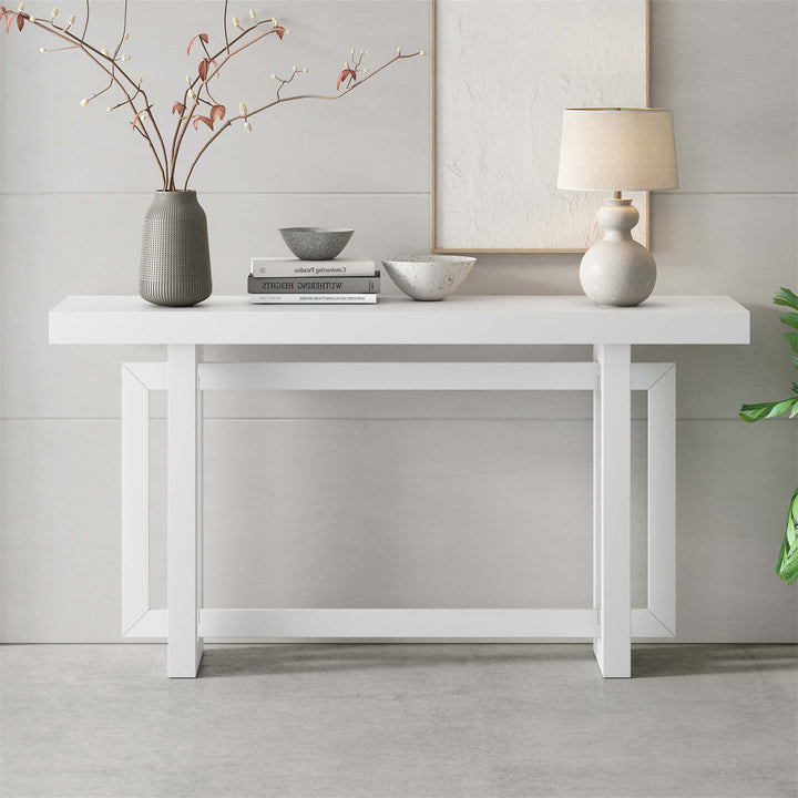 Thedrick 59" Extra Long Entryway Table Console Table 17 Stories Color: White