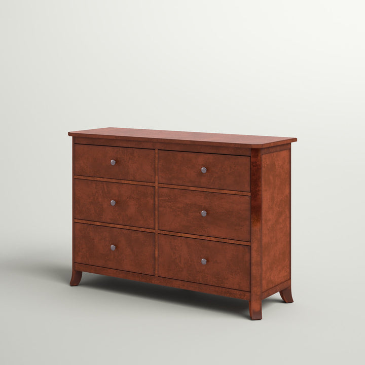 Greggory Baker 6 Drawer Dresser, Mahogany Three Posts™ Color: Rustic Brown