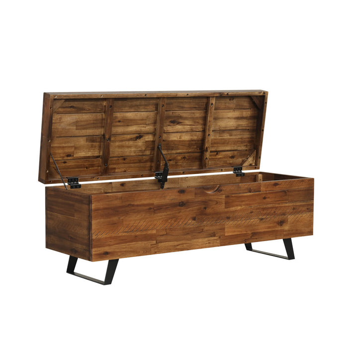 Coburn Wood Flip Top Storage Bench Steelside™