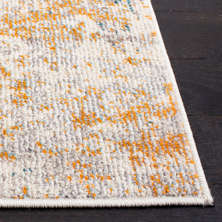 Besfort Abstract Ivory/Orange Area Rug Wade Logan® Rug Size: Rectangle 5'3" x 7'6"