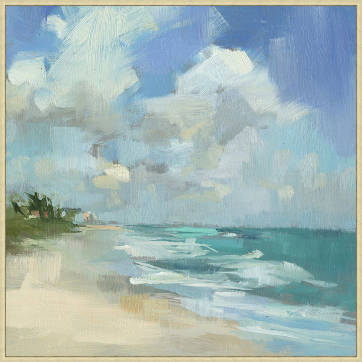 Blue Hues - Floater Frame Painting Print on Canvas Wendover Art Group